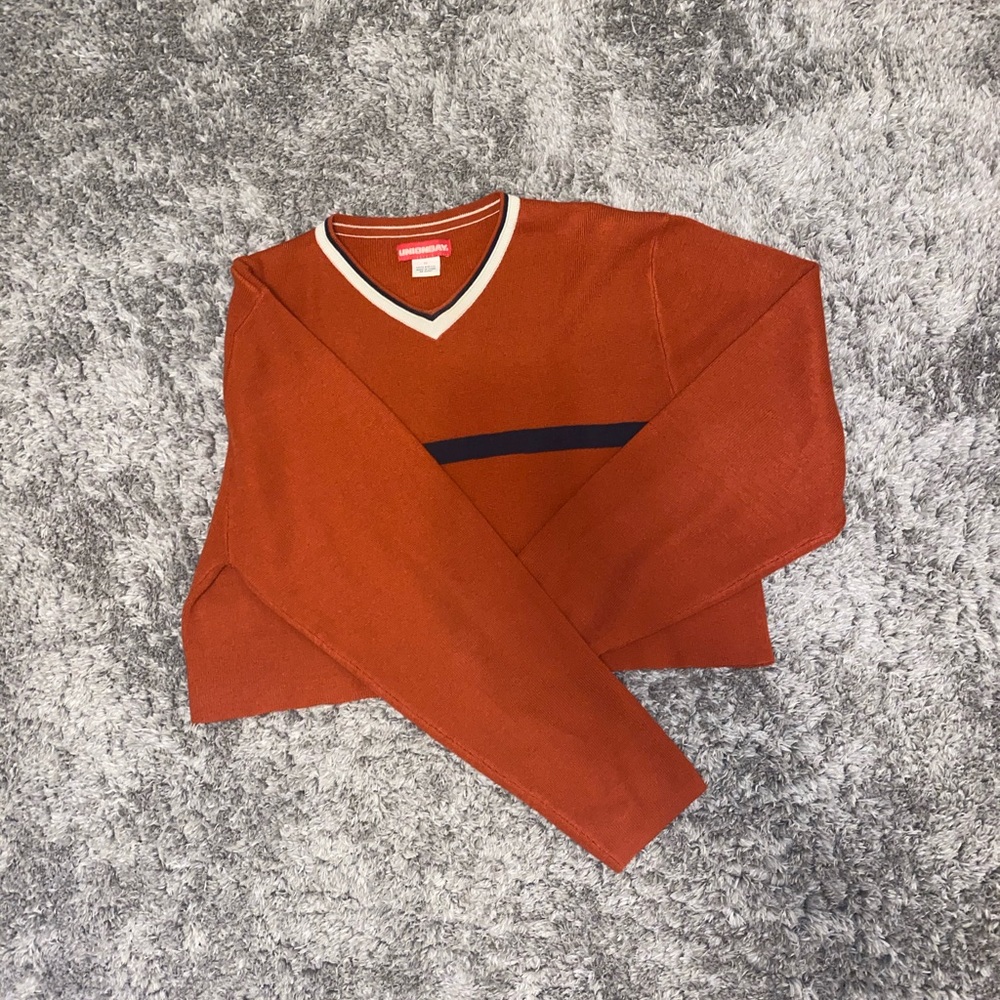 Red  cropped sweater